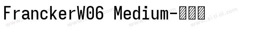 FranckerW06 Medium字体转换